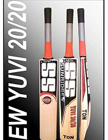 Sportsends SS Ton Yuvi 20 20 English Willow Cricket Bat, Short Handle, Medium Weight