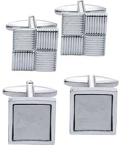 SQUARE Pack of 2 Cuff Links
