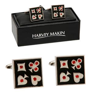 SQUARE Playing Card Suits Cufflinks