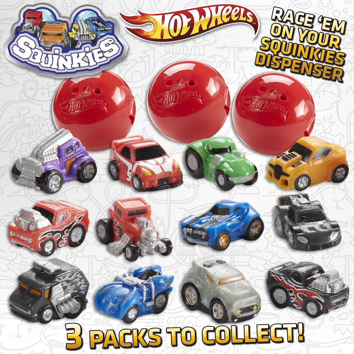 Squinkies Boys - Hot Wheels 12pc Bubble Series 2