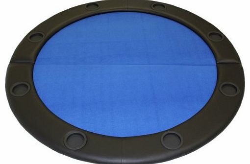 Squirrel Poker 48`` (4ft) round Poker table, 8 seated padded rail and cupholders in Blue 2 fold no legs