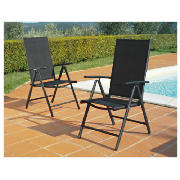 St Lucia Chairs, Black 2 pack