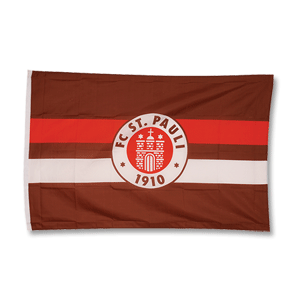 St Pauli Flag - red/white/brown
