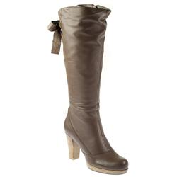 Female Bel1003 Leather Upper Leather Lining Boots in Dark Brown