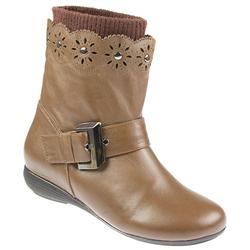 Female BEL10047 Leather Upper Leather Lining Ankle Boots in Dark Brown