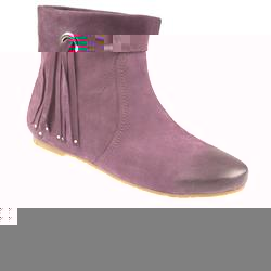 Staccato Female BEL10094 Leather Upper Leather Lining Boots in Purple Nubuck