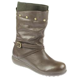 Staccato Female BEL10096 Leather Upper Leather Lining Boots in Dark Brown