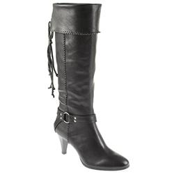 Female Bel1011 Leather Upper Leather Lining Boots in Black