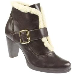 Female BEL1013 Leather Upper Leather Lining Fashion Ankle Boots in Dark Brown