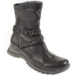 Female Bel8000 Leather Upper Leather Lining Casual Boots in Black