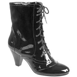 Female Bel8009 Leather Upper Leather Lining Comfort Ankle Boots in Black Patent