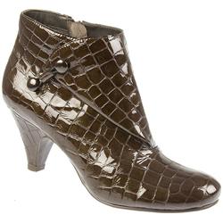 Staccato Female Bel8017 Leather Upper Leather Lining Ankle in BROWN CROC