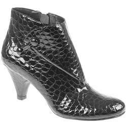 Staccato Female Bel8017 Leather Upper Leather Lining Comfort Ankle Boots in Black Croc, BROWN CROC