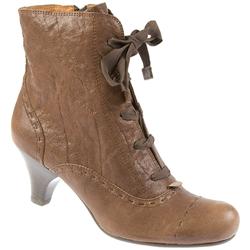 Female Bel8025 Leather Upper Textile Lining Ankle in Brown Leather