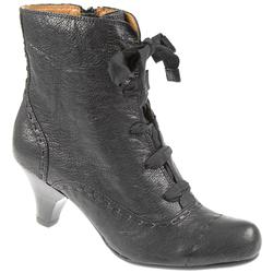 Female Bel8025 Leather Upper Textile Lining Fashion Ankle Boots in Black Leather