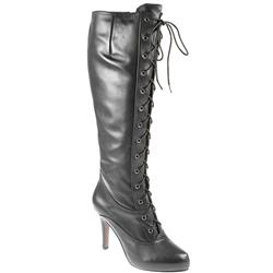 Female Bel8096 Leather Upper Leather Lining Comfort Boots in Black