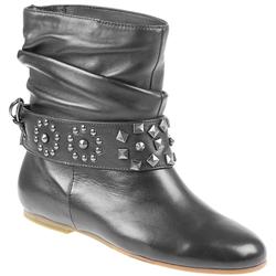 Female Bel8129 Leather Upper Leather Lining Ankle in Black Antique