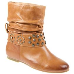 Female Bel8129 Leather Upper Leather Lining Ankle in Tan