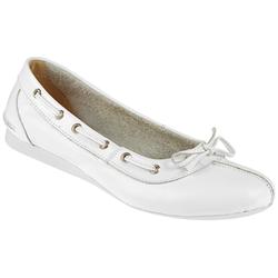 Female STSNI901 Leather Upper Leather Lining Pumps in White