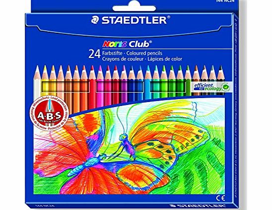Staedtler Noris Club 144 NC24 Colouring Pencils - Assorted Colours (Pack of 24)