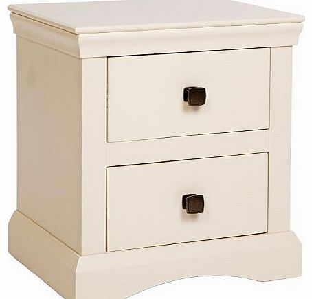 Stag Stores NEW FRENCH IVORY 2 DRAWER BEDSIDE CABINET