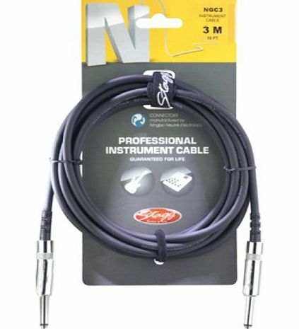 Stagg  JACK/JACK FICHE METAL MOULE 3M Unbalanced cables Instrument cables