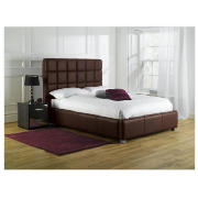 Stamford King Leather Bedstead, Brown And Sealy