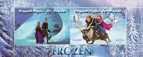 Stampbank Disney movie Frozen the movie stamp sheet for collectors with Elsa, Olaf, Kristoff and Sven / 2014 I