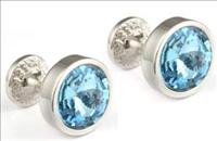 Stanislav Reymer Aqua Crystal Goblet Cufflinks by Mousie Bean