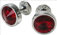 Red Crystal Goblet Cufflinks by Mousie Bean
