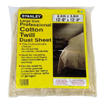STANLEY Cotton Twill Dust Sheet 3.6Mx3.6M 429690