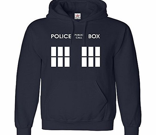 Star and Stripes DOCTOR Phone Box Hoodie Sports Navy size L