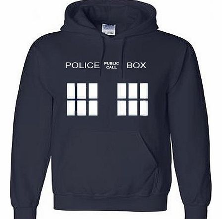 Star and Stripes DOCTOR Phone Box Hoodie Sports Navy size M