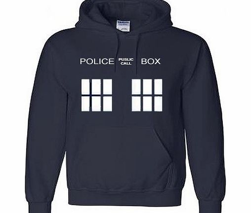 Star and Stripes DOCTOR Phone Box Hoodie Sports Navy size XXL