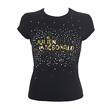 Star by Julien MacDonald Black sequin logo t shirt