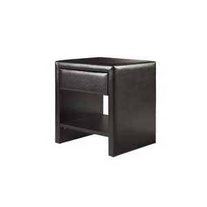 Faux Leather Bedside Table