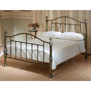 Star Collection Victoria 4FT 6 Double Bedstead - Brass