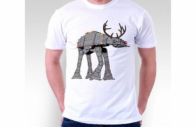 Star Wars Christmas Walker White T-Shirt Large ZT
