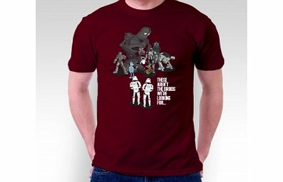 Wars Not The Droids Burgundy T-Shirt Large ZT