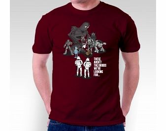 Wars Not The Droids Burgundy T-Shirt Medium