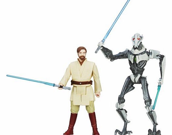 Star Wars Obi-Wan Kenobi and Grievous Star Wars Mission Series MS08 Action Figure 2 Pack