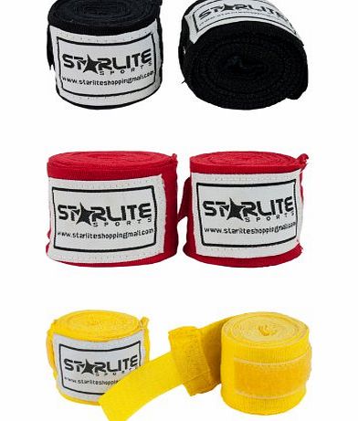 StarliteSports Starlite Mexican Strect Wrap Yellow Hand Wraps-FREE SHIPPING