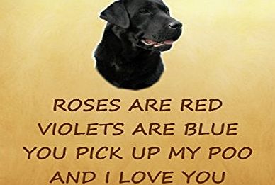 Labrador Retriever (Black) I Love You Microfibre Cloth Fun Novelty Gift FROM THE DOG