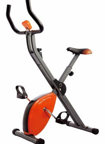 Star Shaper Folding Exercise Bike - Orange/Grey/Black, 89 x 43 x 114 cm