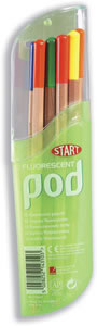 Start Pod Pencils Fluorescent Assorted Ref