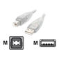 10ft USB Transparent Cable - 4 PIN