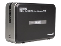 .com Dual 3.5in USB External Hard Drive Enclosure with RAID for SATA HDD