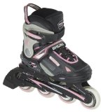 Bronx Adjustable Size Inline Skates - Pink (Size 4A-7A)