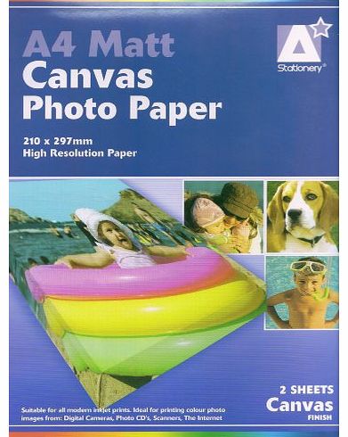 A4 Size Matt Canvas Photo Paper for Inkjet Printers