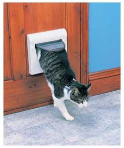 Magnetic Cat Flap - White